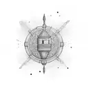 satellite dish tattoo design idea