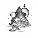 satellite dish tattoo design idea