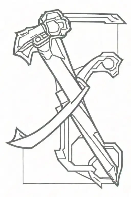 halo energy sword tattoo design idea