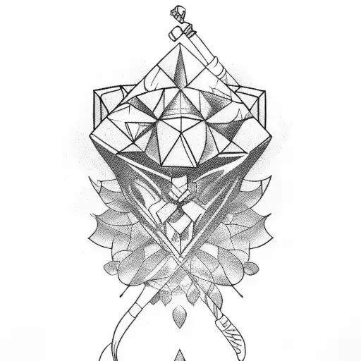 bottle wine tattoo design idea