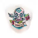 wine tattoo design idea