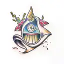 wine tattoo design idea