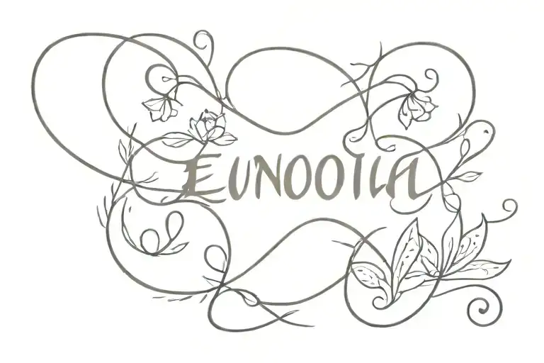 eunoia word tattoo design idea