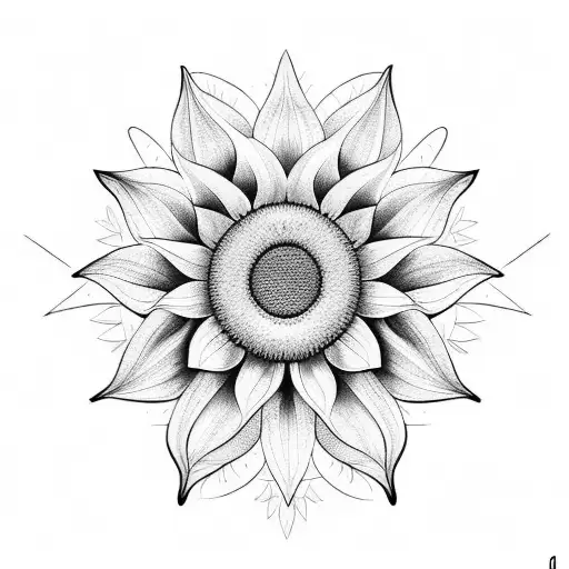 Sunflower tattoo design idea