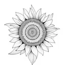 Sunflower tattoo design idea