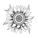 Sunflower tattoo design idea