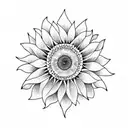 Sunflower tattoo design idea