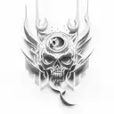 the god Hephaestus symble tattoo design idea