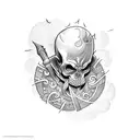 the god Hephaestus symble tattoo design idea