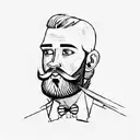 a  sculpture of a man with a beard tattoo design idea