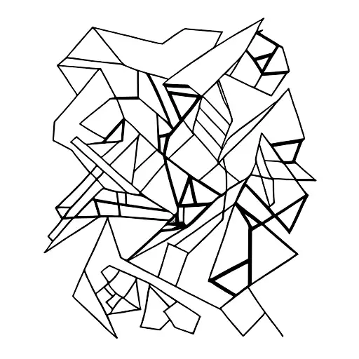 Furniture pieces transformed into minimalist silhouettes tattoo design idea