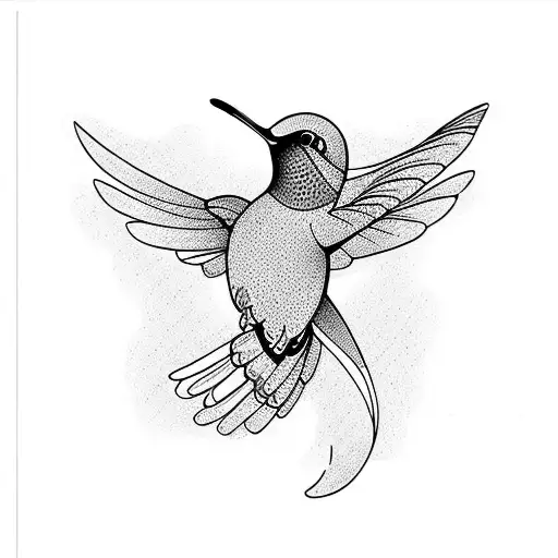 humming bird tattoo design idea