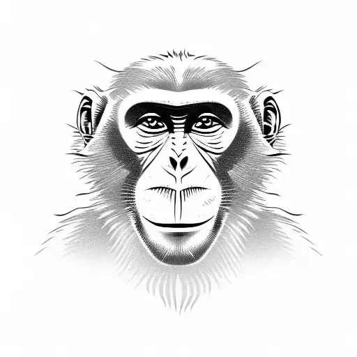 Monkey tattoo design idea
