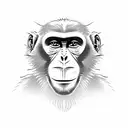 Monkey tattoo design idea