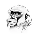 Monkey tattoo design idea