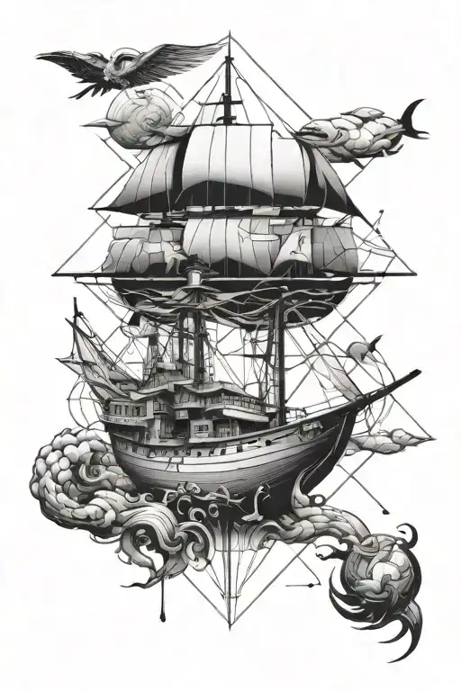 Death, Coordinate, Sea, Ship, Home, never forget tattoo design idea