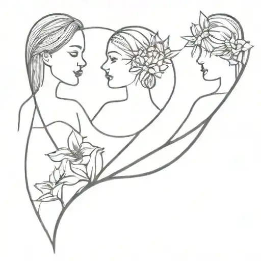 for three sisters tattoo design idea