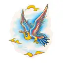  Flying Pegasus tattoo design idea