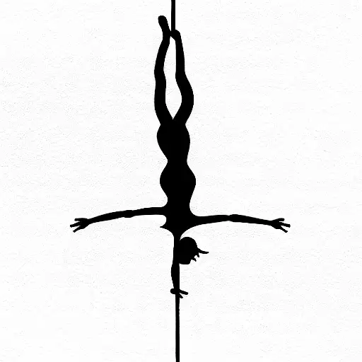 girl on a trapeze tattoo design idea