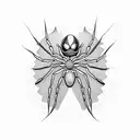 Spider Humanoid Queen tattoo design idea