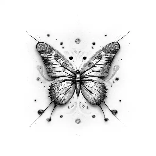 psychodelic butterfly masculin tattoo design idea