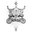 old school with snake river crown dove tattoo design idea