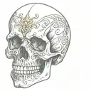 goth skull tattoo design idea