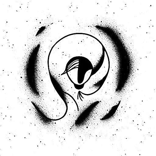 Alien Superstar, simple, sexy, mysterious tattoo design idea