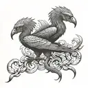 Scorpion Eagle Phoenix tattoo design idea