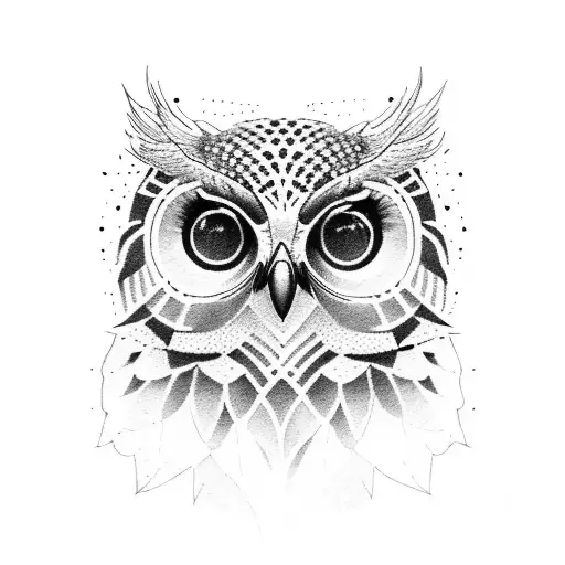 buho volando  tattoo design idea