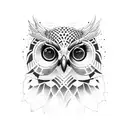 buho volando  tattoo design idea