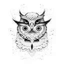 buho volando  tattoo design idea