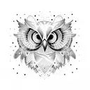 buho volando  tattoo design idea