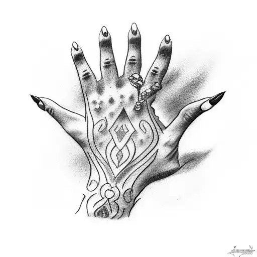 hand of fatima tattoo design idea