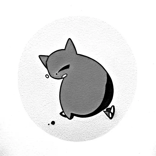 snorlax tattoo design idea