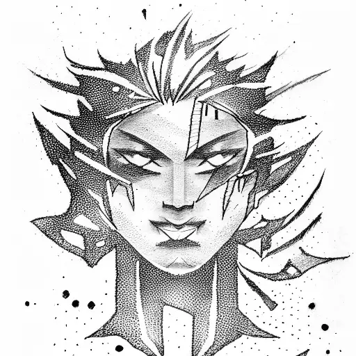 Red-haired boy in dota 2 tattoo design idea