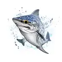 leopard shark tattoo design idea