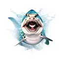 leopard shark tattoo design idea