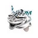 leopard shark tattoo design idea