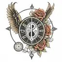 circle of fifths and music production and beatmaker  tattoo design idea