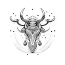 taurus and libra sign tattoo design idea