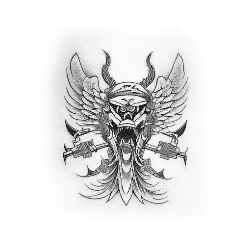 Harley Davidson eagle tattoo design idea