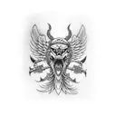 Harley Davidson eagle tattoo design idea