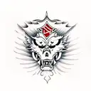 Harley Davidson eagle tattoo design idea