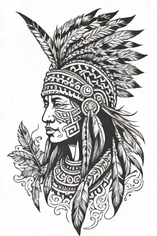 Iroquois Native American tattoo design idea