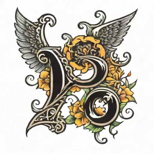 Letters DD tattoo design idea