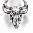 Bull Skull tattoo design idea