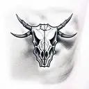 Bull Skull tattoo design idea