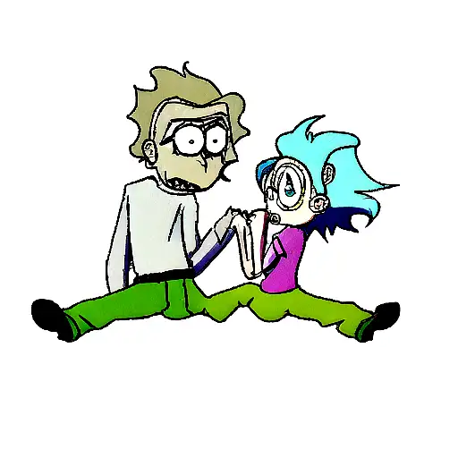 rick and morty tattoo design idea