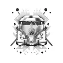 Volkswagen t3 tattoo design idea
